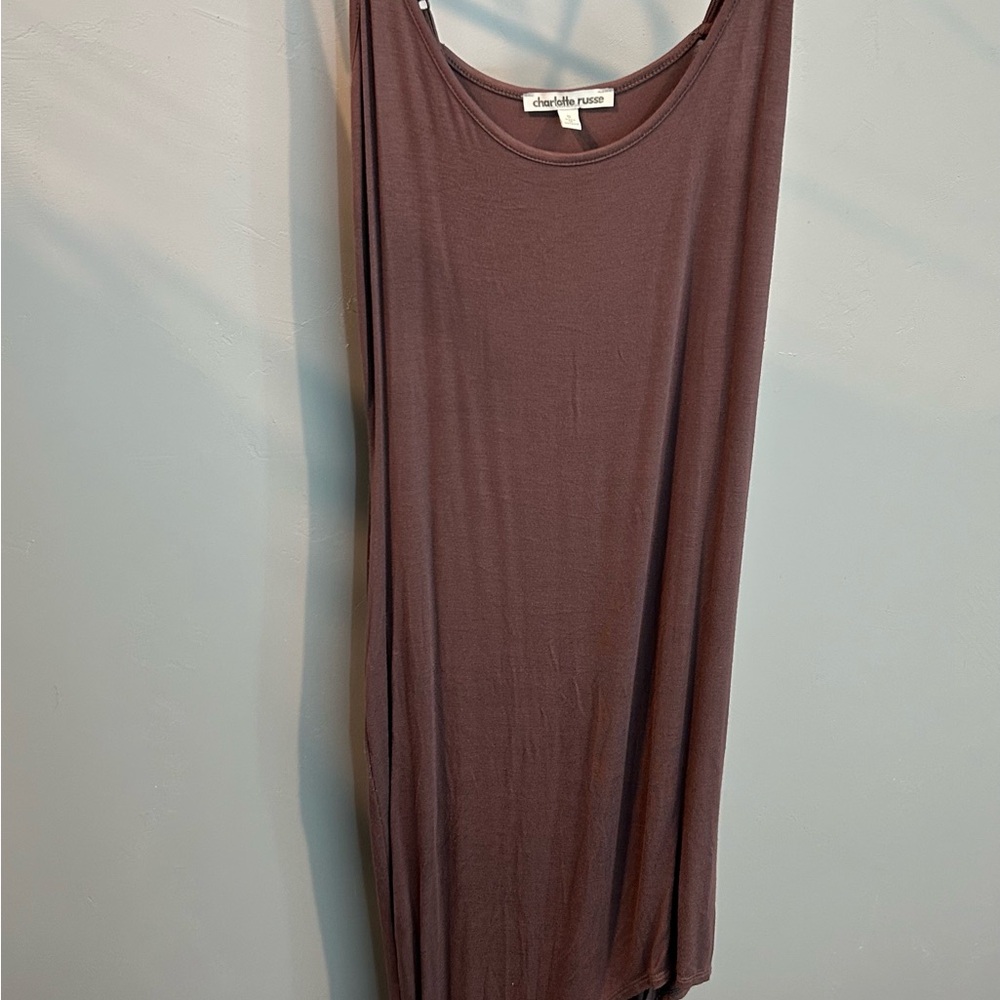 Charlotte Russe brown Scoop Neck Maxi Dress